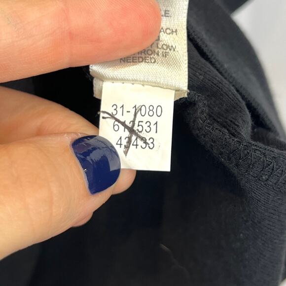 J. JILL Short Sleeve Compassion Tee Crew Neck Cotton Knit Black Size S - Picture 9 of 10